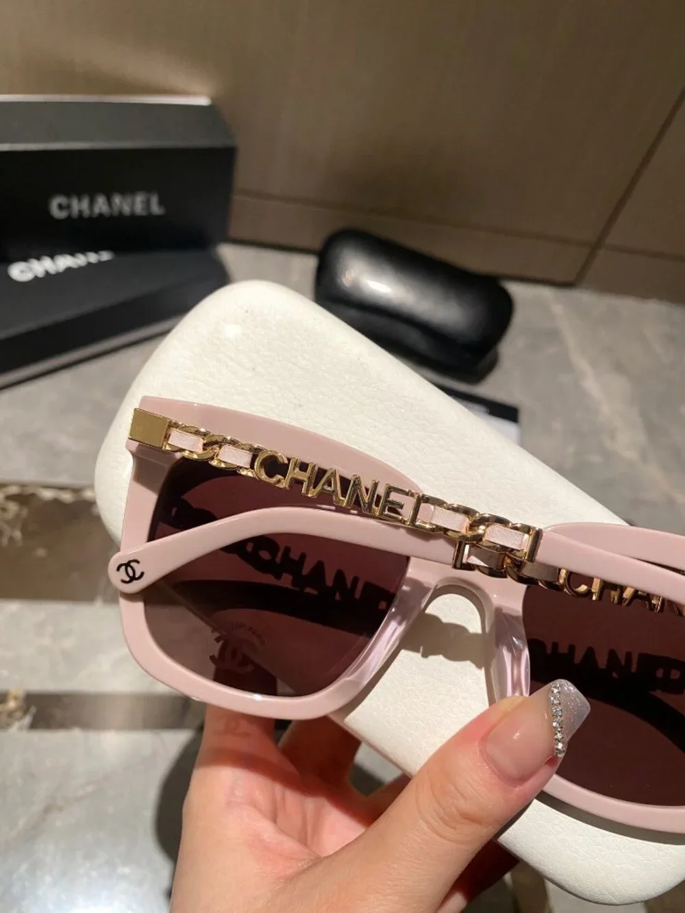 ✨ CHANEL CH0777 Pink Square Sunglasses